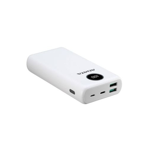 Външна батерия ADATA P20000 QUICK CHARGE POWER BANK 20000MAH USB TYPE-C AP20000QCD-DGT-CWH, Бяла Външна батерия ADATA P20000 QUICK CHARGE POWER BANK 20000MAH USB TYPE-C AP20000QCD-DGT-CWH, Бяла