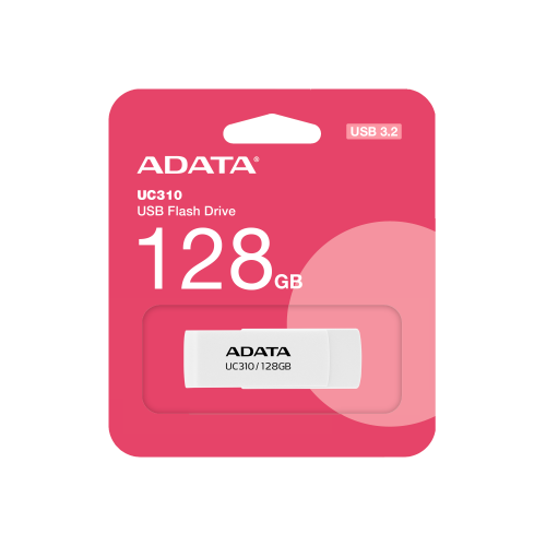 Флашка 128GB UC310 ADATA WHITE, UC310-128G-RWH