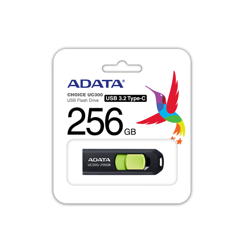 256GB TYPE-C UC300 ADATA BK/GN 256GB TYPE-C UC300 ADATA BK/GN