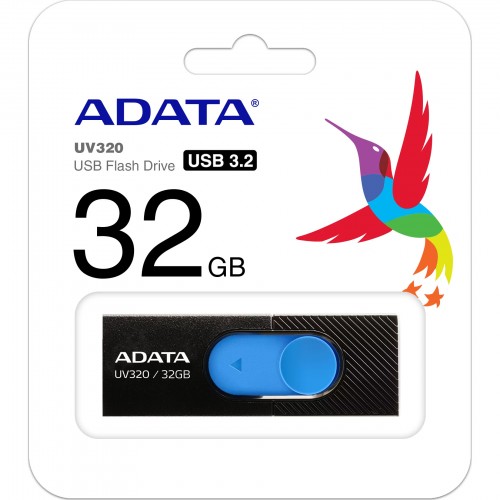 Памет, Adata 32GB UV320 USB 3.2 Gen1-Flash Drive Black Памет, Adata 32GB UV320 USB 3.2 Gen1-Flash Drive Black