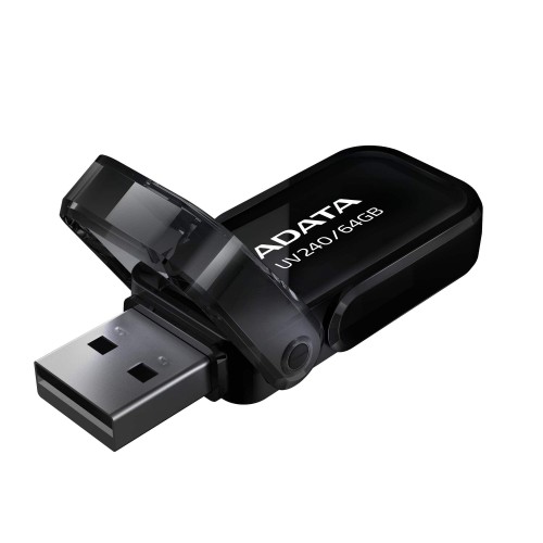 Памет, ADATA UV240 64GB USB 2.0 Black, AUV240-64G-RBK