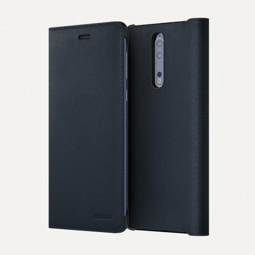 NOKIA 8 LEATHER FLIP COVER BLU NOKIA 8 LEATHER FLIP COVER BLU