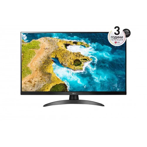 Монитор, LG 27TQ615S-PZ, 27.0" IPS, Smart webOS, TV Tuner DVB-T2/C /S2, 1000:1, Mega DFC, 250cd, Full HD (1920 x 1080), Wi-Fi, LAN, AirPlay, HDMI, CI Slot, USB 2.0, Bluetooth, AI Sound, Speakers, Black Монитор, LG 27TQ615S-PZ, 27.0" IPS, Smart webOS, TV Tuner DVB-T2/C /S2, 1000:1, Mega DFC, 250cd, Full HD (1920 x 1080), Wi-Fi, LAN, AirPlay, HDMI, CI Slot, USB 2.0, Bluetooth, AI Sound, Speakers, Black