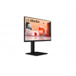 Монитор, LG 24BA550-B, 23.8" IPS LED AG, 200cd/m2, Full HD 1920x1080, 100Hz, sRGB 95% , D-Sub, Display Port, HDMI, USB 5 Gbps, Speaker 2W x 2, Tilt, Height, Swivel, Pivot, Reader Mode, LG Switch app, Black