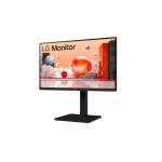 Монитор, LG 24BA550-B, 23.8" IPS LED AG, 200cd/m2, Full HD 1920x1080, 100Hz, sRGB 95% , D-Sub, Display Port, HDMI, USB 5 Gbps, Speaker 2W x 2, Tilt, Height, Swivel, Pivot, Reader Mode, LG Switch app, Black