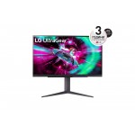 Монитор, LG 27GR93U-B, 27", UltraGear IPS 1ms, AG, UHD 4K (3840x2160), 144Hz, HDR 400, 1000:1, 400cd/m2, DCI-P3 95%, USB3.0 (1up/2down), VRR, AMD Free-sync, NVIDIA G-Sync, HDMI, DisplayPort, Height Adjustable, Pivot, Tilt, Headphone Out, Black