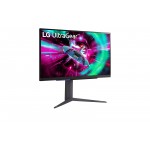 Монитор, LG 27GR93U-B, 27", UltraGear IPS 1ms, AG, UHD 4K (3840x2160), 144Hz, HDR 400, 1000:1, 400cd/m2, DCI-P3 95%, USB3.0 (1up/2down), VRR, AMD Free-sync, NVIDIA G-Sync, HDMI, DisplayPort, Height Adjustable, Pivot, Tilt, Headphone Out, Black