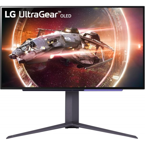 Монитор, LG 27GS95QE-B, 26.5", UltraGear OLED 0.03ms (GtG), AG, QHD (2560x1440), 240Hz, HDR400, 275 cd/m2, 1 500 000:1, 1000cd/m2, DCI-P3 98.5%, USB3.0 (1up/2down), VRR, AMD Free-sync, NVIDIA G-Sync, HDMI, DP, Height Adjustable, Pivot, Tilt, Swive