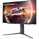 Монитор, LG 27GS95QE-B, 26.5", UltraGear OLED 0.03ms (GtG), AG, QHD (2560x1440), 240Hz, HDR400, 275 cd/m2, 1 500 000:1, 1000cd/m2, DCI-P3 98.5%, USB3.0 (1up/2down), VRR, AMD Free-sync, NVIDIA G-Sync, HDMI, DP, Height Adjustable, Pivot, Tilt, Swive