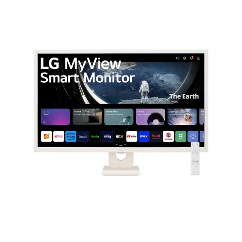 Монитор, LG 32SR50F-W, 31.5" IPS Smart webOS23, Anti-Glare, 8ms, 1200:1, 250cd/m, sRGB 99%, FHD 1920x1080, HDR 10, HDMI, USB, Wi-Fi B/in, AirPlay 2, Speacers 5W x 2, Tilt, White Монитор, LG 32SR50F-W, 31.5" IPS Smart webOS23, Anti-Glare, 8ms, 1200:1, 250cd/m, sRGB 99%, FHD 1920x1080, HDR 10, HDMI, USB, Wi-Fi B/in, AirPlay 2, Speacers 5W x 2, Tilt, White