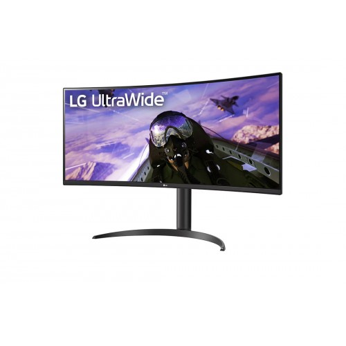 Монитор, LG 34WP65CP-B, 34" UltraWide AG, Curved VA, 5ms, 1ms MBR, CR 3000:1, 300 cd/m2, 21:9, QHD 3440x1440, HDR10, AMD FreeSync, sRGB 99%, 160Hz, HDMI, DisplayPort, Speaker Maxx Audio 7Wx2, Tilt, Height Adjustable, Headphone Out, Black