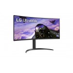 Монитор, LG 34WP65CP-B, 34" UltraWide AG, Curved VA, 5ms, 1ms MBR, CR 3000:1, 300 cd/m2, 21:9, QHD 3440x1440, HDR10, AMD FreeSync, sRGB 99%, 160Hz, HDMI, DisplayPort, Speaker Maxx Audio 7Wx2, Tilt, Height Adjustable, Headphone Out, Black