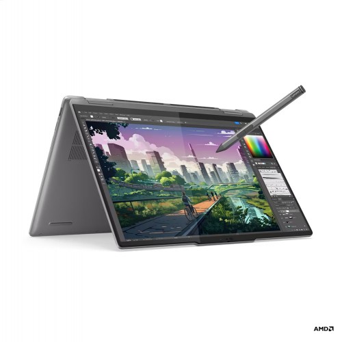 Лаптоп Lenovo Yoga 7 2-in-1 14AHP9, 14.0", Full HD+, тъчскрийн, AMD Ryzen 7 8840HS (3.3/5.1GHz, 16M), AMD Radeon 780M, 16 GB, 1 TB SSD - 83DK000SBM