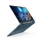 Лаптоп LENOVO Yoga 7 2-in-1 AMD Ryzen AI 5 340 14inch WUXGA OLED 400N Touch HDR 24GB DDR5 1TB PCIe W11H Tidal Teal, 83JR000YBM