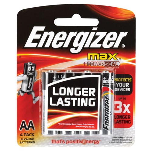 Батерии 4 AA BAT ENERGIZER ALKAL 1.5V