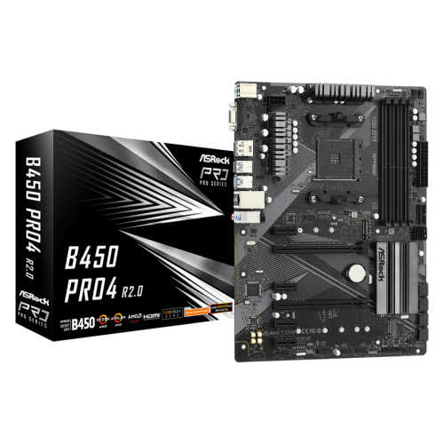 Дънна платка ASROCK B450 PRO4 R2.0 / AM4