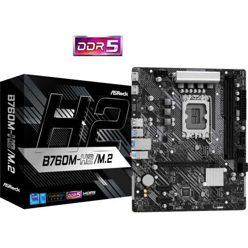 Дънна платка ASROCK B760M-H2/M.2 /D5/1700