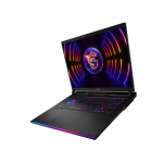 Лаптоп, MSI Raider GE78 HX 14VIG, i9-14900HX, 17" 16:10 QHD+(2560 x 1600), 240Hz, 100% DCI-P3, IPS-level panel, RTX 4090 GDDR6 16GB, HM770, 64GB DDR5 (32GBx2) 2TB NVMe Gen4x4 SSD, Killer Wi-Fi 7, Win 11 Pro, 9S7-17S151-692