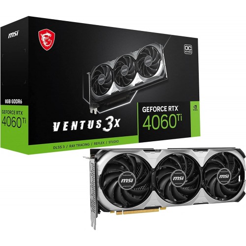 Видео Карта MSI RTX 4060 TI VENTUS 3X E 8GB OC, 912-V515-097 Видео Карта MSI RTX 4060 TI VENTUS 3X E 8GB OC, 912-V515-097