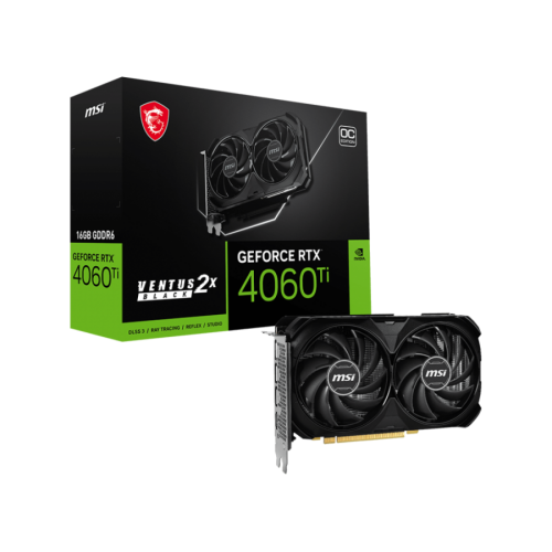 Видео карта MSI RTX 4060 TI VENTUS 2X 16GB, Черна, 912-V517-070 Видео карта MSI RTX 4060 TI VENTUS 2X 16GB, Черна, 912-V517-070