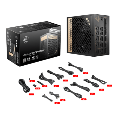 PSU MSI MEG AI1300P PCIE5, 306-7ZP4A11-CE0 PSU MSI MEG AI1300P PCIE5, 306-7ZP4A11-CE0