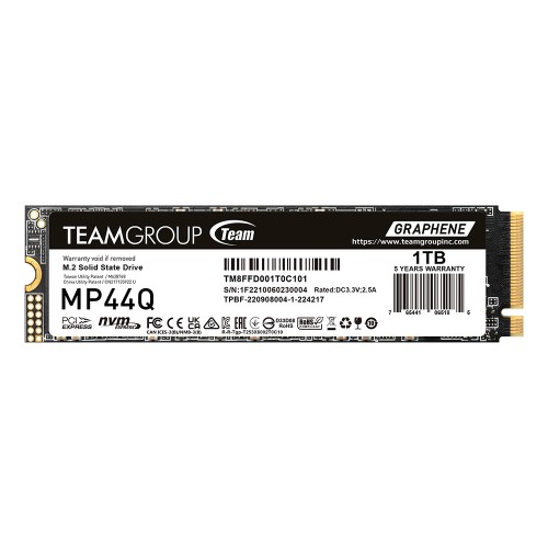 Твърд диск TEAM SSD MP44Q 1TB M2 PCI-E, TM8FFD001T0C01 Твърд диск TEAM SSD MP44Q 1TB M2 PCI-E, TM8FFD001T0C01