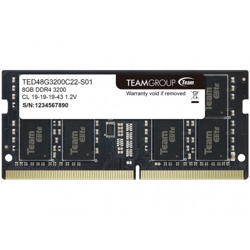 Памет Team Group Elite DDR4 SO-DIMM 8GB 3200MHz CL22 1.2V TED48G3200C22-S01