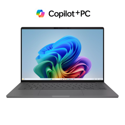 Лаптоп ASUS Zenbook A14, UX3407QA-QD306W, Snapdragon X X1 26 100 32GB 1TB 14'' WUXGA OLED Gray Win 11 Home, 90NB1502-M00UZ0