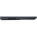 Лаптоп, Asus Zenbook Pro X OLED UX7602VI-OLED-ME951X, INTEL I9-13900H, 16" 4K (3840 x 2400) OLED 16:10 , LPDDR5 32GB (ON BD), 2TB PCIEG4 SSD, NVIDIA  RTX 4070 8GB,Num Pad, Win 11 Pro, Tech Black, 90NB10K1-M002W0