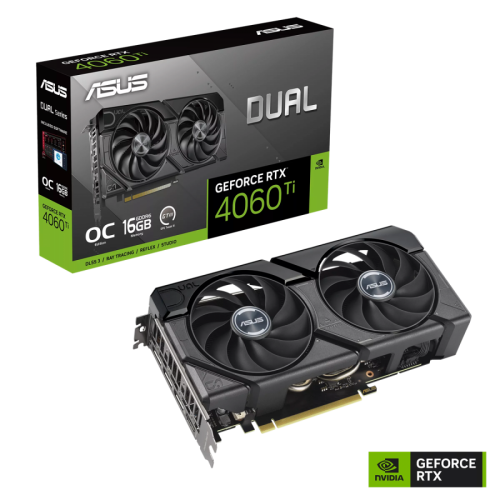 Видео карта ASUS DUAL-RTX4060TI-O16G-EVO, 90YV0JH8-M0NAOO Видео карта ASUS DUAL-RTX4060TI-O16G-EVO, 90YV0JH8-M0NAOO