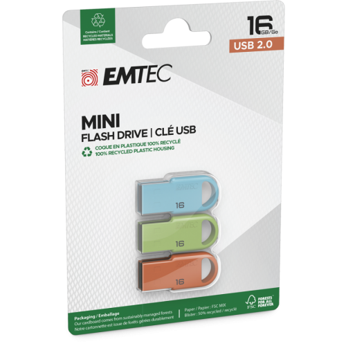 Флашка 3 Броя X 16GB EMTEC D250 Флашка 3 Броя X 16GB EMTEC D250