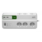 APC Essential SurgeArrest 6 outlets with 5V, 2.4A 2 port USB charger, 230V Germany APC Essential SurgeArrest 6 outlets with 5V, 2.4A 2 port USB charger, 230V Germany