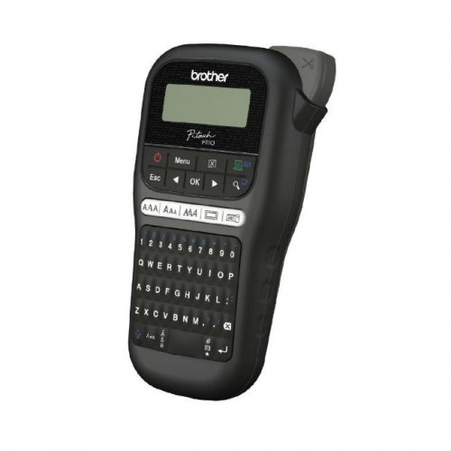 P-Touch BROTHER Labelling system PTH110, Кирилизиран, Handheld, PC layout keyboard, TZ tapes 3.5 to 12mm, Cutter with replaceable blade, 10 font styles; 250 symbols; 15 frames, 1TZE231(4m)