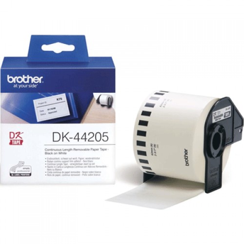 Paper Tape BROTHER Continuous Removable White Paper Tape 62mm x 30.48m