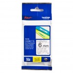TZ Tape BROTHER 6mm Black on Clear, Laminated, 8m lenght, for P-Touch