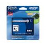 TZ Tape BROTHER 6mm Black on White, Laminated, 6m lenght, for P-Touch