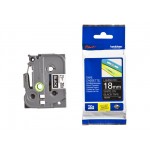 Tape BROTHER TZ, Laminated, 18mm WHITE ON BLACK, 8m lenght, for P-Touch