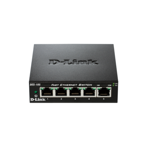 Комутатор D-Link DES-105/E 5-Port 10/100 Fast Ethernet Metal Housing Unmanaged Switch Комутатор D-Link DES-105/E 5-Port 10/100 Fast Ethernet Metal Housing Unmanaged Switch