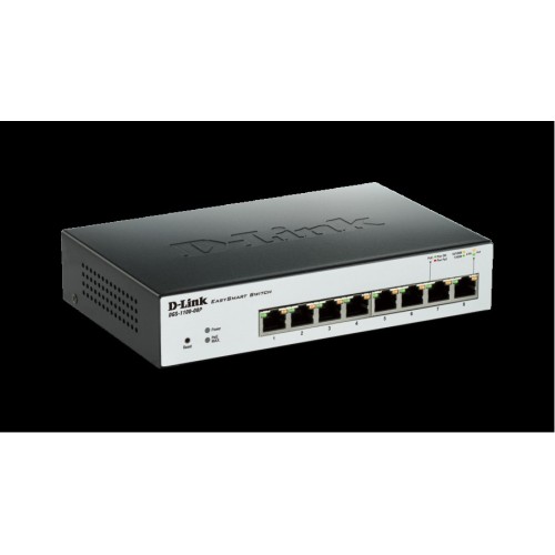Комутатор D-Link DGS-1100-08P 8-Port Gigabit EasySmart Switch with PoE