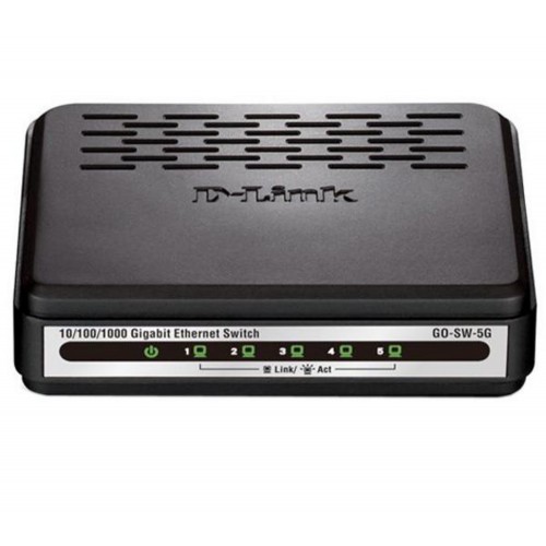 Суич D-Link GO-SW-5G/E неуправляем 5-Port 10/100/1000Mbps Copper Gigabit Ethernet Switch комутатор гигабитов