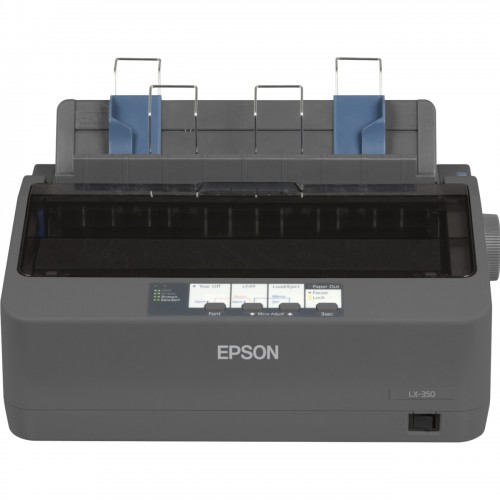 Dot Matrix Printer EPSON LX-350, 9 pins, 80 column, original + 4 copies, 347 cps HSD (10 cpi), Epson ESC/P - IBM 2380+ emulation, 3 fonts, 8 BarCode fonts, 3 paper paths, single and continous sheet, paper park, USB, Parallel and Serial I/F Dot Matrix Printer EPSON LX-350, 9 pins, 80 column, original + 4 copies, 347 cps HSD (10 cpi), Epson ESC/P - IBM 2380+ emulation, 3 fonts, 8 BarCode fonts, 3 paper paths, single and continous sheet, paper park, USB, Parallel and Serial I/F