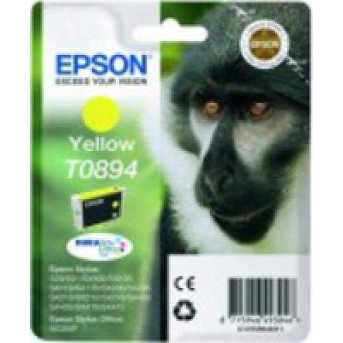 Ink Cartridge EPSON T0894 Yellow for Stylus S20/SX100/SX105/SX200/SX205/210/215/218/SX400/SX405/415; Stylus Office BX300F Ink Cartridge EPSON T0894 Yellow for Stylus S20/SX100/SX105/SX200/SX205/210/215/218/SX400/SX405/415; Stylus Office BX300F