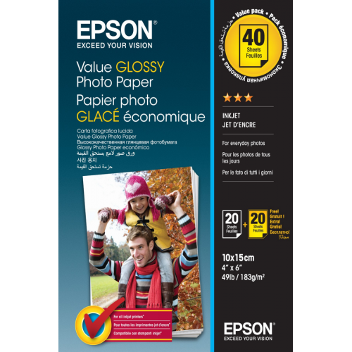 Value Glossy Photo Paper 10x15cm BOGOF