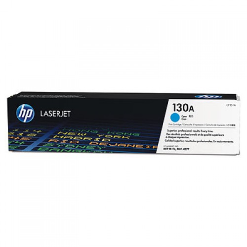 Консуматив HP 130A Original LaserJet cartridge; cyan; 1000 Page Yield ; 1 - pack; HP Color LaserJet Pro MFP M176n & 177 fw