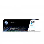 Консуматив HP 203Х Original LaserJet Toner Cartridge; Cyan; Page Yield  2,500 pages; HP Color LaserJet Pro M254dw; M254nw; MFP M280nw; M281fdn; M281fdw