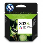 Консуматив HP 302XL Value Original Ink Cartridge; Tri-Color;  Page Yield 330;  HP DeskJet 1110 ; 2130 All-in-One; 3630;  HP ENVY 4520 All-in-One Printer; HP OfficeJet 3830/ 4650;