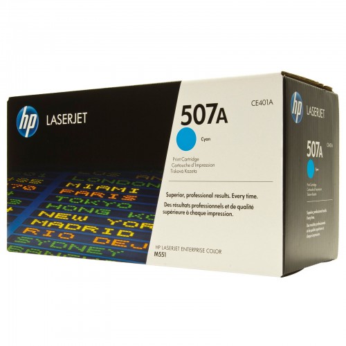 Консуматив HP 507A Original LaserJet cartridge; cyan; 6000 Page Yield ; 1 - pack; HP LaserJet Pro 500 color MFP M570/Enterprise 500 color MFP M575/Enterprise 500 color M551 Консуматив HP 507A Original LaserJet cartridge; cyan; 6000 Page Yield ; 1 - pack; HP LaserJet Pro 500 color MFP M570/Enterprise 500 color MFP M575/Enterprise 500 color M551