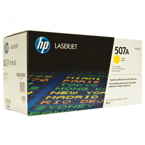 Консуматив HP 507A Original LaserJet cartridge; yellow; 6000 Page Yield ; 1 - pack; HP LaserJet Pro 500 color MFP M570/Enterprise 500 color MFP M575/Enterprise 500 color M551 Консуматив HP 507A Original LaserJet cartridge; yellow; 6000 Page Yield ; 1 - pack; HP LaserJet Pro 500 color MFP M570/Enterprise 500 color MFP M575/Enterprise 500 color M551