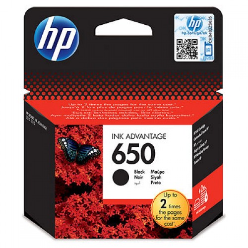 Консуматив HP 650 1-PACK Original Ink Cartridge; Black;  Page Yield 360; HP DeskJet Ink Advantage 1015; 1515; 1516;  2515; 2545; 2546; 2645; 2646; 3515