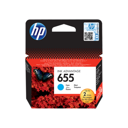 Консуматив HP 655 1-PACK Original Ink Cartridge; Cyan;  Page Yield 600; HP DeskJet Ink Advantage 3525; 4615; 4625; 5525; 6525